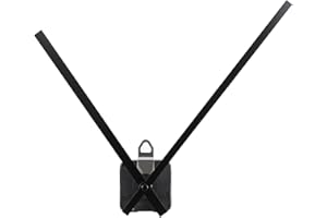 HICARER Long Shaft High Torque Clock Movement Mechanism with Long Straight Hands 250 mm/ 9.8 Inches (Black)