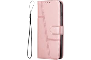 EVERAINY-EU Everainy Cover Compatibile per Xiaomi Redmi Note 11S/Note 11(6.43") Silicone Pelle Libro con Corda Bumper Motivo Flip Portafoglio Case Antiurto Resistente Magnetica Protettiva Custodia (Oro Rosa)