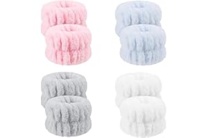 EYSCOTA 8Pcs Spa Wrist Washband, Washband-Face Washing Wristband Spa Wrist Towel Washband for Women Washing Faces Prevent Liquid from Spilling Down Your Arms