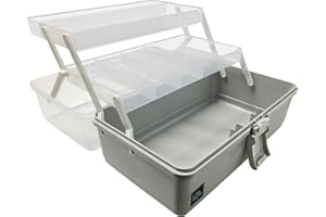 Calogy Rifornimenti d'Arte 33 cm 3 Strati di plastica per Cucire Craft Box con Maniglia Scatola di immagazzinaggio per Medicine, Strumenti, Cosmetici, Giocattoli, Penna