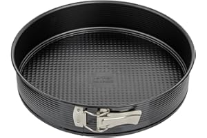 Zenker 6502 Moule à manqué à charnière 24 cm, moule rond, moule à gâteau, Acier, Noir, 24 x 24 x 6,5 cm, 9-Inch
