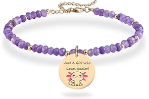 Melix Home Axolotl prezenty bransoletka kreskówka kawaii rzeczy dla fanów nastolatek kobiet prezent urodzinowy bransoletki z kamienia naturalnego