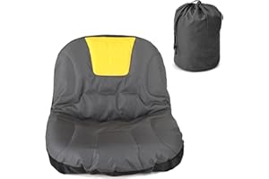 LINSITION Sitzbezug Für Rasentraktoren Traktorsitzbezug Aufsitzmäher Zubehör Mit 2 Netztaschen Auf Der Rückseite, Strapazierfähiges Wasserdichtes Atmungsaktives 600D-Oxford-Polster, 31-36 Cm/12,5-14 Zoll