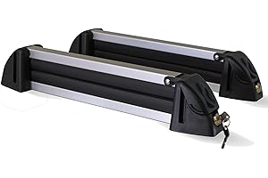 Menabo - Portaesquís de aluminio (hasta 4 pares de esquíes, incluye extensión para esquíes tipo Carving)