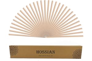 HOSSIAN 50 varillas difusoras de varillas – Varillas de madera de ratán – Varillas difusoras de aroma de aceites esenciales- Spa-Aromatherapy (25 cm)