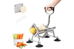 Anatole Tagliapatate per Patate Fritte Professionale con 13 mm Lame in Acciaio Inossidabile Taglia Patatine Fritte Commerciale Tagliaverdure a Bastoncini con Ventose per Cipolle Carote Cetrioli