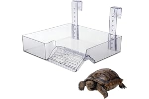 AMZTEMU Plataforma para Tortugas de Agua, Isla para Tortugas, Rampa para Tortugas, Plataforma Flotante Tortugas -L