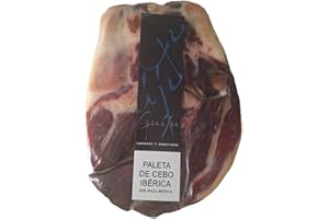 JAMÓN IBÉRICO(PALETA) DE CEBO 50% RAZA IBÉRICA DESHUESADO DE 3 KG. MARCA GUIJU. FABRICA DE SALAMANCA.
