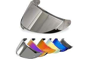 PSLER Helmet Visor for K6 K6s, Helmet Face Shield Tinted Visor Motorbike Helmet Accessories Replacement for K6 K6s(Transparent Silver)