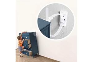 Furniture Straps (10packs), Vobulafy Anti-Tip Furniture Anchor Straps kit, Falling Furniture Prevention Device, Safety Furniture Wall Anchors for Baby Proofing & Pet Protecting Nylon Base