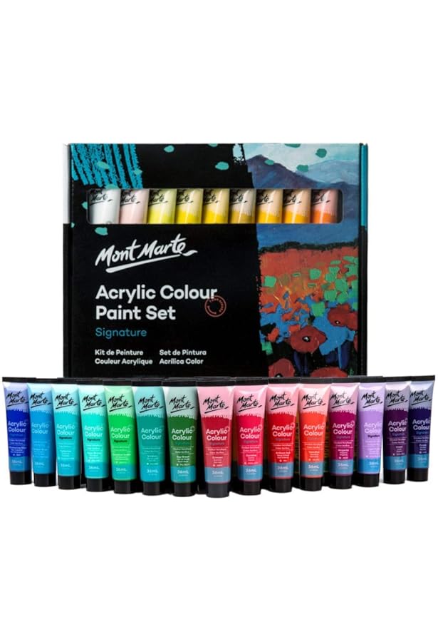 Jol Rong Bd Mont Marte Acrylic Paint Set 24, 36,48 Colours, 43% OFF