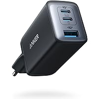 Anker Ladegerät (Nano II 65W) Pod 3-Port PPS Schnellladegerät, Kompaktes USB-C Netzteil für MacBook Pro/Air, iPad Pro, Steam 