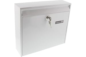 BURG-WÄCHTER, Boîte aux Lettres Grand Volume, Format de Fente: A4, Acier Galvanisé, Potsdam 877 W, Blanc