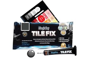 MagicEzy Tile Fix: Ceramic Tile Scratch Repair | Porcelain Crack Repair | Touch Up Tile Filler for Bathroom Floor Tiles (Grey)