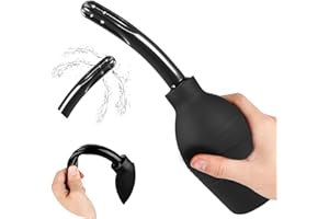 PROPODUSCHE Enema Bulbo de 310ml,Enema para limpieza, Limpiador para Anal y Vaginal, Ducha Vaginal de Silicona, Forma rápida de aliviar el estreñimiento para Limpieza de Colon en Hombres y Mujeres (Negra)