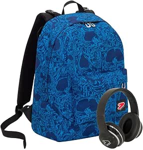 Zaino SEVEN THE DOUBLE - CROWDY - Blu - Cuffie wireless - 2 zaini in 1  REVERSIBILE : Amazon.it: Valigeria