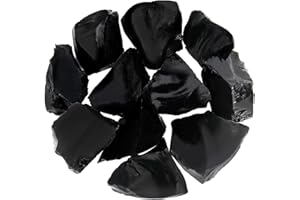 ORIENTREA Ossidiana Pietra Grezza, 500g Quarzo Ossidiana Pietra Naturale, Cristalloterapia Pietre Curative, Gemme di cristallo grezzo per la guarigione e la decorazione