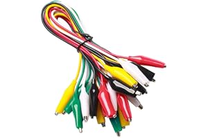 Gebildet 10pcs Löda Test Kablar med Krokodilklämmor Set Isolerad Testkabel Dubbeländklämmor (50cm)