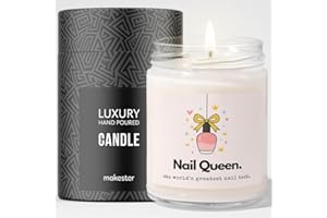 Nail Tech Gift - Luxury Soy Wax Candle - Vanilla, Jasmine, Sugared Almond - Makester