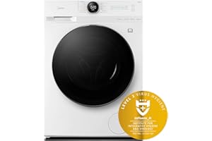 Midea MF20ED80WB Freestanding Washer Dryer, BLDC Motor, Bright LED Display Lunar Dial, Health Guard, Steam, 1400RPM, 8 kg/6 kg load, APP Control, White