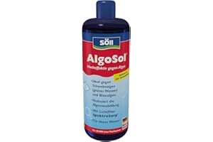 Söll 80708 AlgoSol, 1 l - highly effective pond care against pond algae/floating algae/blue algae with light filter, reduces algae formation, insulates algae development