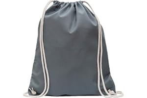 ELES VIDA Sacs de Gym en Coton Naturel, Sac de Sport Sac à Dos en Tissu Sac en Toile Sac en Toile de Jute certifié Oeko-Tex