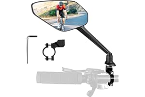 Homieway Specchietti Bici, HD Specchietto Retrovisore per bicicletta, Extra Grande Specchio Bici,Specchietto Bici per Bicicletta, Elettrico, Moto, Bicicletta Elettrica per Manubrio Sinistro