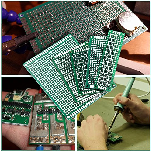 70 Piezas Set de Tableros de PCB Nabance PCB Prototipo Kit para DIY 25 Doble Cara Junta de PCB 30 Conector de Encabezado  15 Terminal de tornillo 5 tama  os de Prototipo de doble cara Placa PCB 