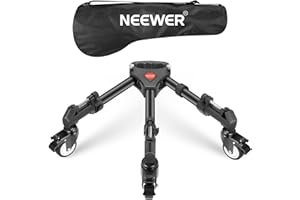 Neewer Dolly Trépied Robuste Support à roulettes avec 7,6cm Roues en Caoutchouc, Pieds Réglables et Sac pour Trépied Supports de Lumière dans Photo Vidéo, Charge Admissible 22,7kg
