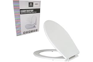 KARAN KING Ultrasoft Close Weiß WC-Sitz – Standard O-Form, einfache Installation, schnelle Reinigung, Premium-Komfort, Badezimmer-Armatur, kratzfest, Sitzbezug, universelle Passform
