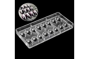 AWONLATE Moule Transparent à Chocolat, Moule à Chocolat à 16 Trous, Moule Transparent DIY, Moule à Chocolat en Polycarbonate, pour la Fabrication de Bonbons, Fondant, Gelée