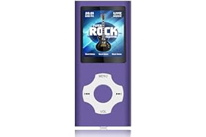 MP3 Player mit 32GB MicroSD Speicherkarte, Tabmart MP4 Musik Player Unterstützung Audio Player Media Player FM Radio E-Books Lange Akkulaufzeit 1,81 Zoll Farbdisplay Musik Player Violett