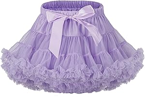 LACOFIA Tütü Rock Mädchen Kleinkind Rüsche Geschichtet Tüllrock Prinzessin Rock Minirock für Party Tanzen(0-10 Jahre)