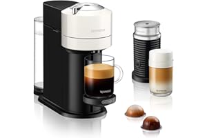 ‎NESPRESSO Nespresso De'Longhi ENV 120.WAE Vertuo Next Kaffeekapselmaschine mit Aeroccino-Milchaufschäumer, weiß