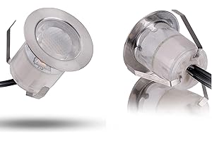 CISLAN CISALN LED Decking Lights RGB Outdoor Waterproof Plinth Deck Lights Garden Light for Decking Lighting, Kitchen Plinths, Bathroom Lights, Saunas livng Room Pack of 1 (RGB)