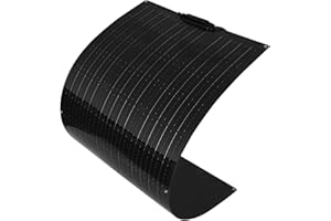 XINPUGUANG Panneau Solaire flexible 100w 12v photovoltaïque Module monocristallin pour camping-car, maison, bateau, jardin (Black)