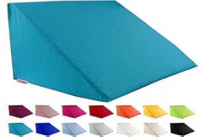 beties Big Comfy BASIC Keilkissen Bezug ca. 62x49x30 cm Kissenhülle 100% Baumwolle in vielen fröhlichen Uni-Farben (petrol)