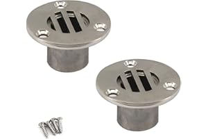 Zerniple 304 Stainless Steel Floor Deck Drain Marine Hardware For Yacht Or Bathroom (Pack of 2)