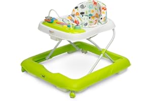 CARETERO BEST FOR BABIES CARETERO - Lauflernhilfe für Babys - Babywalker Nel - ab 6 Monaten mit Lerntafel - Spiel und Lauflernwagen - Laufen Lernen und Entwicklung der Feinmotorik - Spielecenter Laufstuhl Laufhilfe - Grün