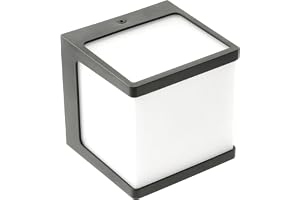GTV NARIN LED utomhusvägglampa, modern kubisk design, IP54-skydd, 10 W 1000 lm, neutralt ljus 4000K, för fasad- och terrassbelysning