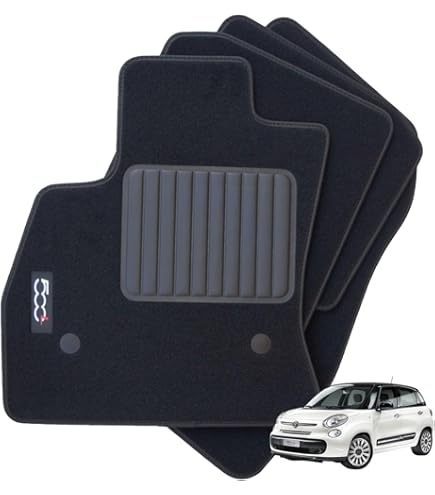 DHCarMats – Tappetino Lato Guida compatibile con Fiat 500L Living 2012-2017 – Moquette su Misura – 1PZ – Made in Italy
