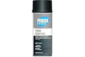 FEROX Primer Fondo Riempitivo Metalli, Fondo Acrilico per Stuccare e Uniformare Superfici con Graffi e Imperfezioni, 400ml
