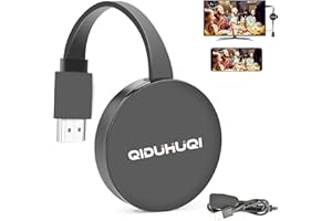 QIDUHUQI Wireless Display Adapter, Miracast HDMI Dongle WiFi HDMI Adapter Connector Support Miracast/DLNA/Airplay Compatible for i-Phone i-OS/Windows/Android/Mac OS/Monitor