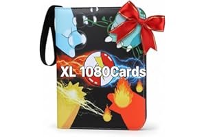 HYSINSE Album per cromos carte da collezione per giochi di carte collezionabilidi 1080 buste da gioco,per TCG,regalo per ragazzi e ragazze,album toploader per pokemon tcg