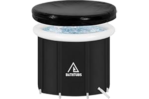 STARBRILLIANT Ice Bath Recovery Tub / 350L Portable Ice Bath for Cold Water Therapy Training/an Ice Bathtub for Athletes - Adult Spa for Ice Baths and Soaking - Outdoor Cold Plunge Tub