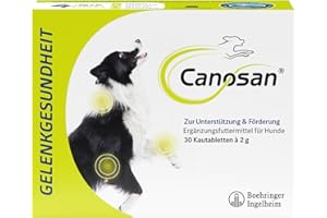 CANOSAN Chewable Tablets for Dogs with Green-Lipped Mussel Extract Gonex Pack of 30