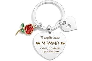 BOMEON Portachiavi Festa Della Mamma Idee Regalo Regali Festa Della Mamma Originali Personalizzato Regalo Mamma Compleanno Natale Anniversario Regalo Festa Della Donna Pasqua San Valentino Grazie per Mamma