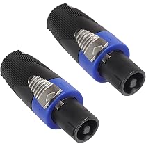 Prises Speakon NL4FX 4 Broches - Lot De 4, Pour Haut-parleurs PA, Vissables - 2