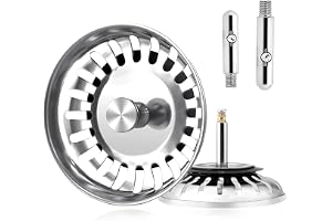 Silkorg diskbänk 79 mm diskho, sil plugg diskhosil universellt handfat, dräneringsplugg rostfritt stål kompatibel med Blanco diskho justerbar höjd (25–71 mm)