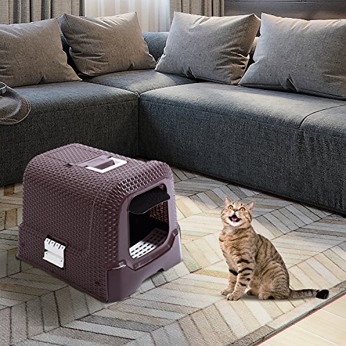 maison de toilette pour chat avec tiroir